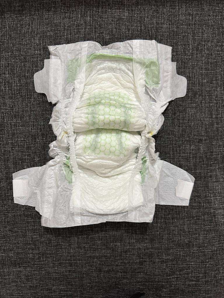 Molfix Bebem Natural Cotton Baby Diapers with Leak Guard Printed Design Full Elastic Side Tapes
