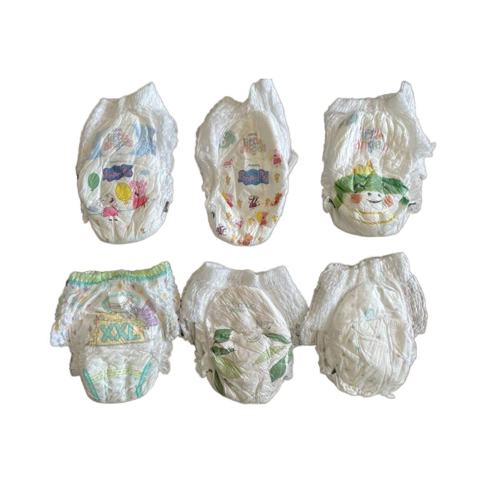 Cotton White MOLFIX MLFX-2 Baby Pants with Cloth-like Backsheet and Full Elastic Side Tapes Size L M XL