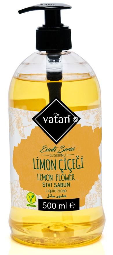 VATAN 500 ML Liquid Hand Soap Lemon Ocean Freshness Fragrance Mineral Fruit Water Glycerine-Based