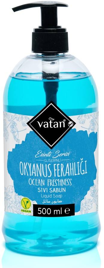 VATAN 500 ML Liquid Hand Soap Lemon Ocean Freshness Fragrance Mineral Fruit Water Glycerine-Based